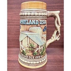 Opryland  Beer Stein Amusement Park Grand Ole Opry 70’s/80’s Vintage Rare Mug